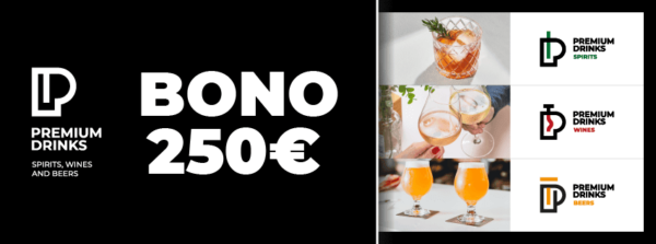 Bono regalo 250 euros bebidas premium